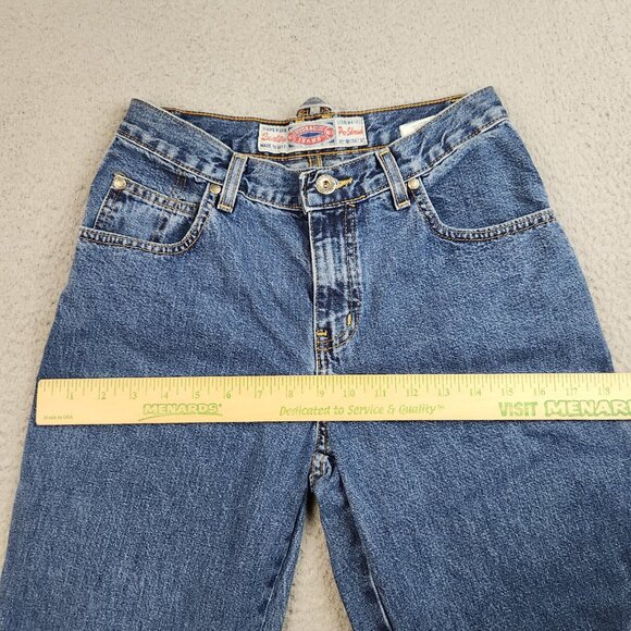 Y2K High Rise Baggy Denim Cargo Jeans Junior Sz 3/4 Utility Pocket Skate Trouser - Picture 6 of 12